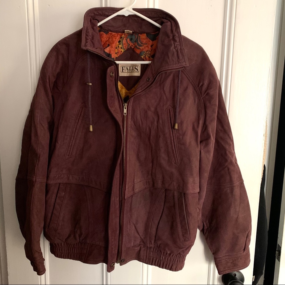 Vintage Leather Bomber Jacket